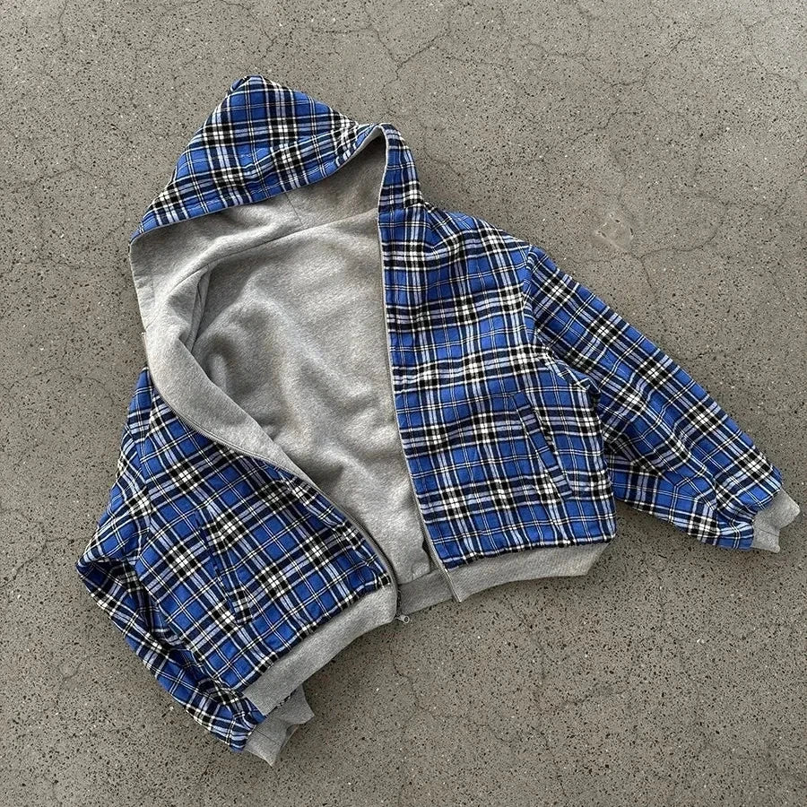 St33z™ Collective Reversable Checkered Hoodie