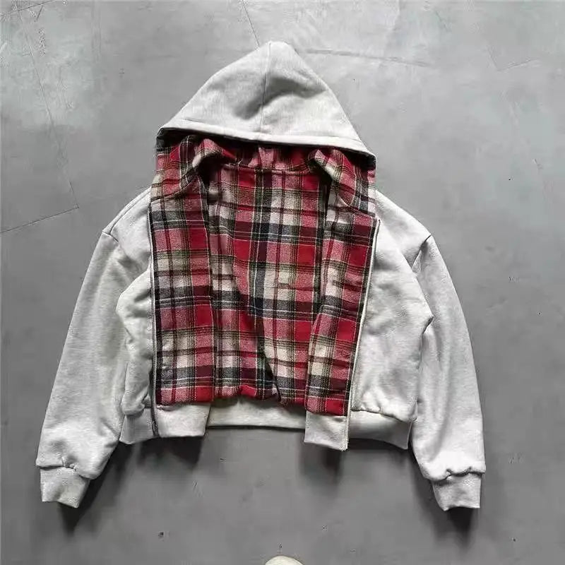 St33z™ Collective Reversable Checkered Hoodie